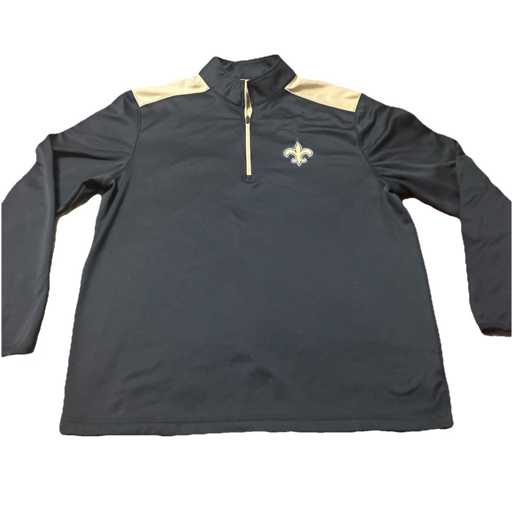 New Orleans Saints Team Apparel Pullover XL Quarter Zip L/S